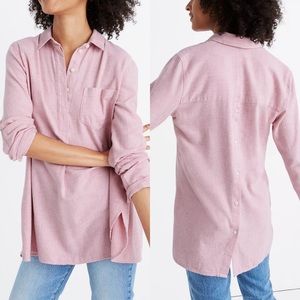 Madewell Pink Button-Back Blouse